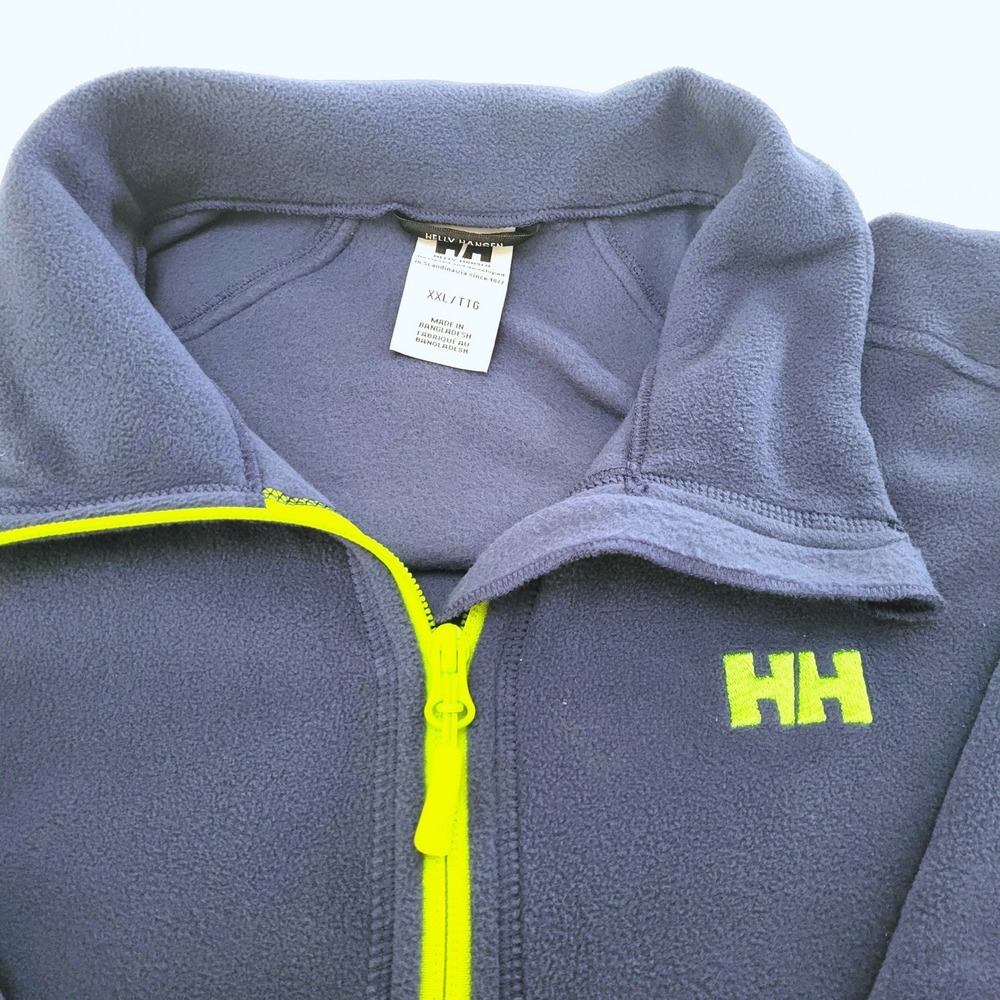 Helly Hansen Mount Blue Gray Polar Fleece 1/4 Zip Pullover Sweater Men's XXL - Picture 5 of 10